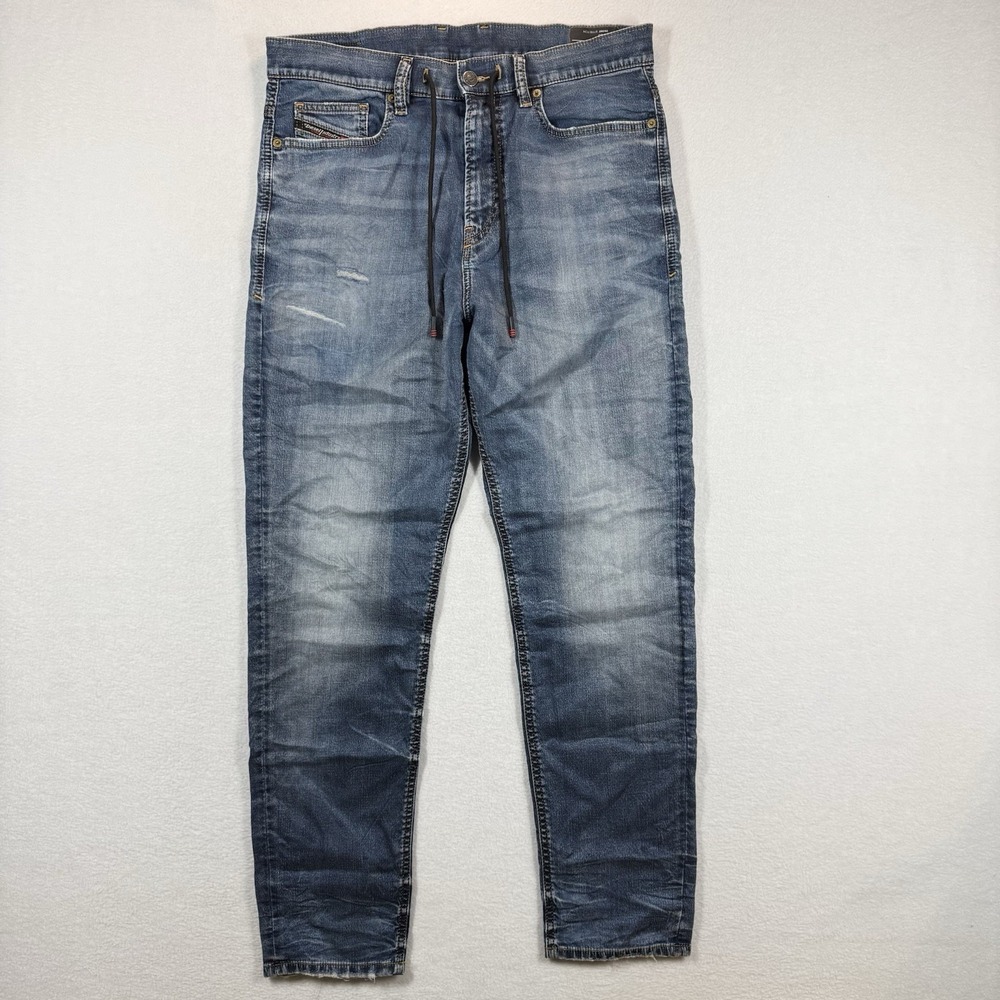 Diesel Jeans Mens 30x29 D-Vider Jogg Carrot Tapered Distressed Jogger‎ Denim